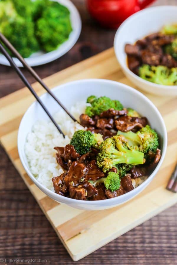 Easy Slow Cooker Beef and Broccoli - forget take-out! This is much better than any take out!