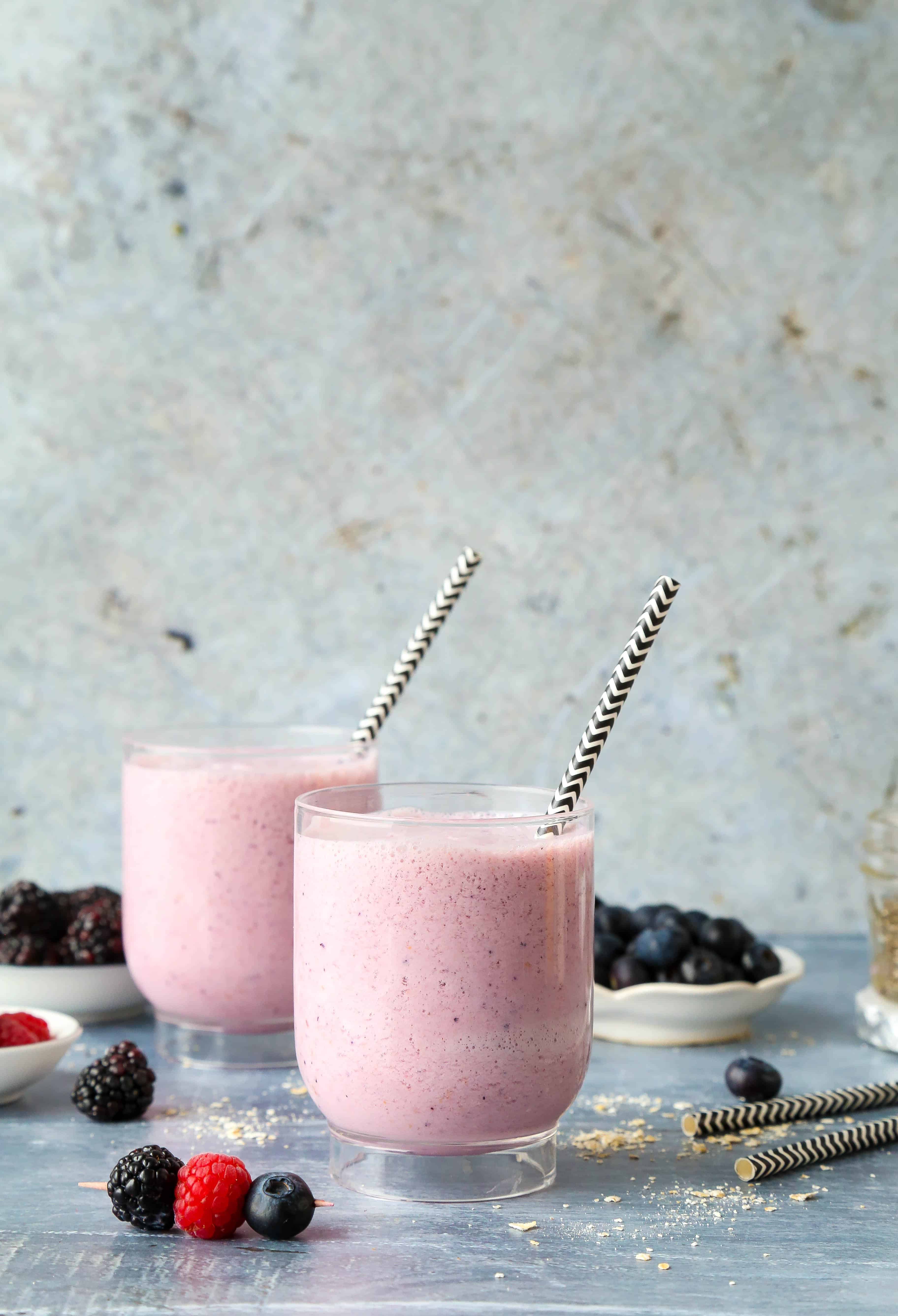 Healthy Berry Breakfast Smoothie Little Sunny Kitchen